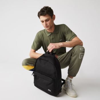 Lacoste Néocroc Canvas Backpack Pánské - Batoh Černé | CZ-l9eAoM